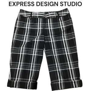 EXPRESS design studio plaid dress capri pants